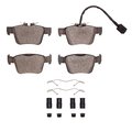 Dynamic Friction Co 5000 Advanced Brake Pads - Ceramic and Hardware Kit, Long Pad Wear, Rear 1551-1989-01